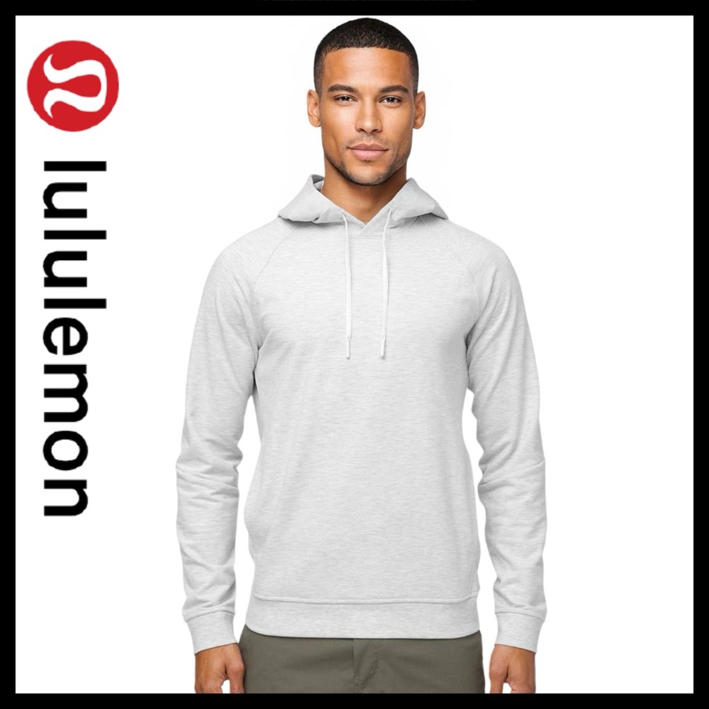 LULULEMON Men’s City Sweat Pullover Hoodie (Heathered Ultra Light) Size (M)